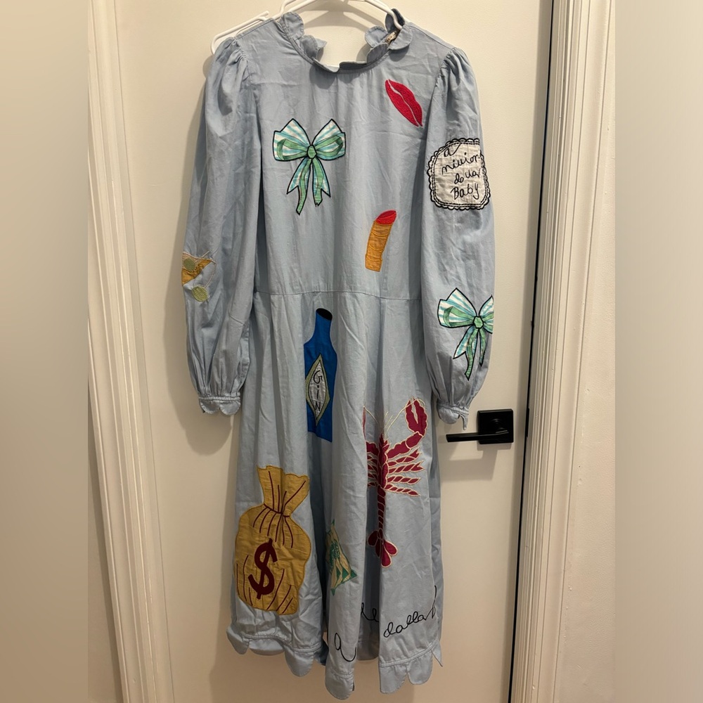 Stella Nova RARE Million Dollar Baby Handcrafted Circus Midi Dress SIZE LARGE - Picture 6 of 11